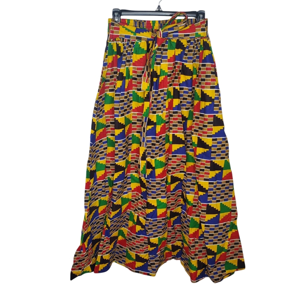 Kara Chic By NF Tribal African maxi Cotton Skirt 142 Boho Feminine